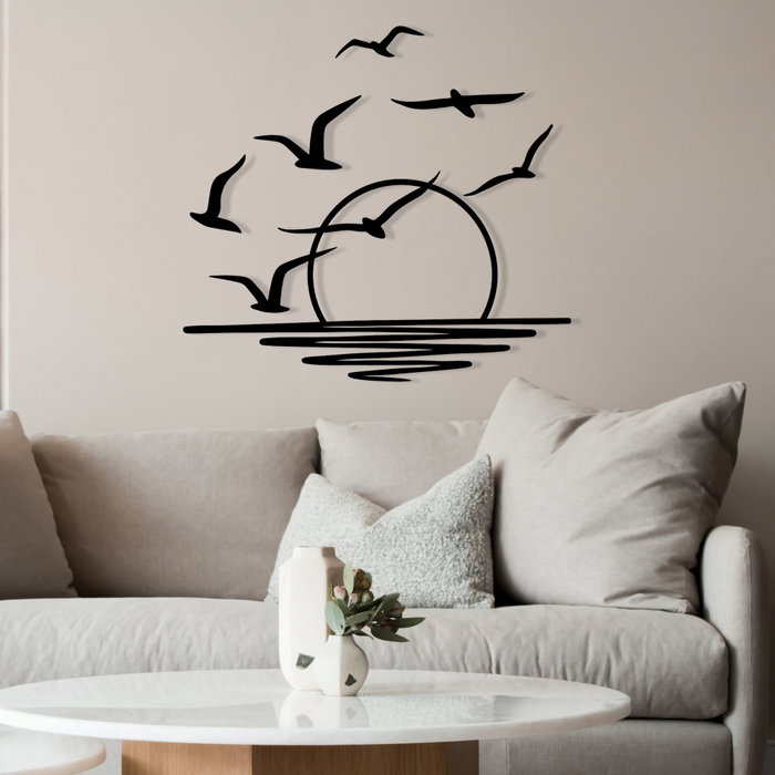 Wallity Spiaggia Escultura de pared en Negro